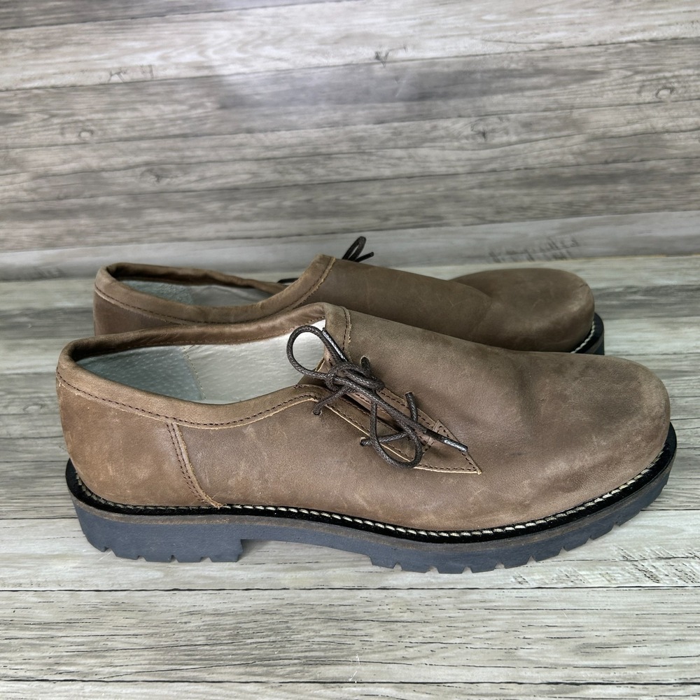 Anger Maier Loafers Men 43 EU 10US Brown Suede Shoes Oktoberfest Trachten - Picture 5 of 10